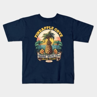 Pineapple Cove Island Yacht Club Kids T-Shirt